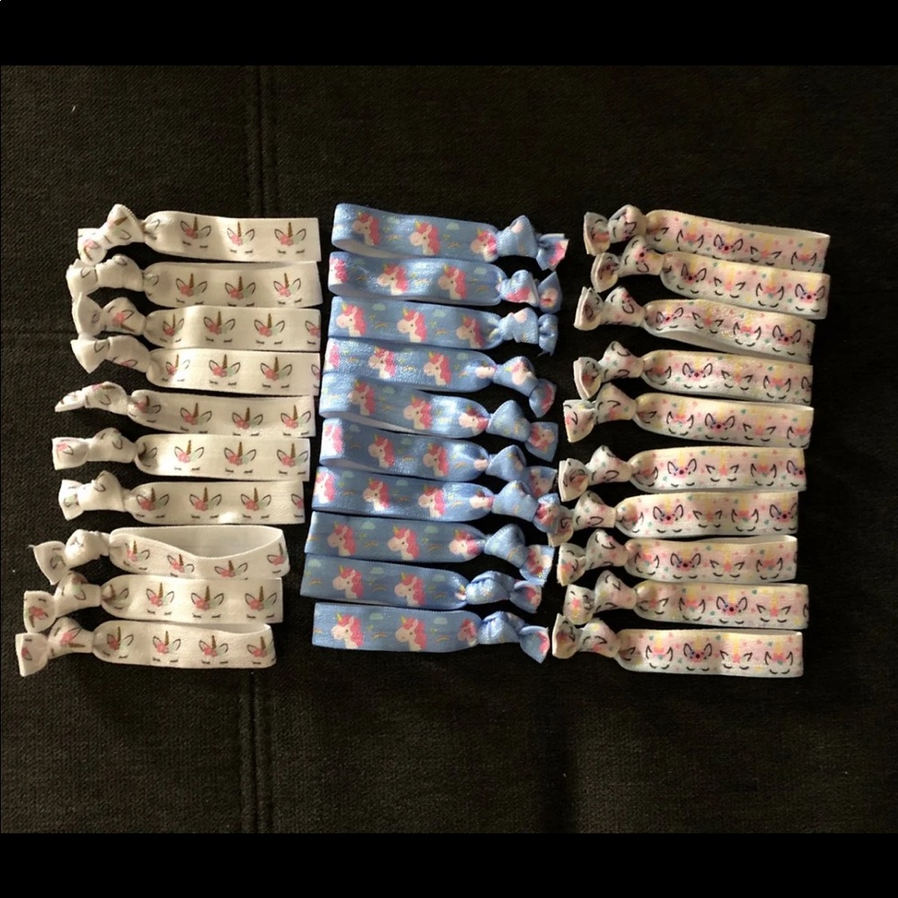 Unicorn hair ties